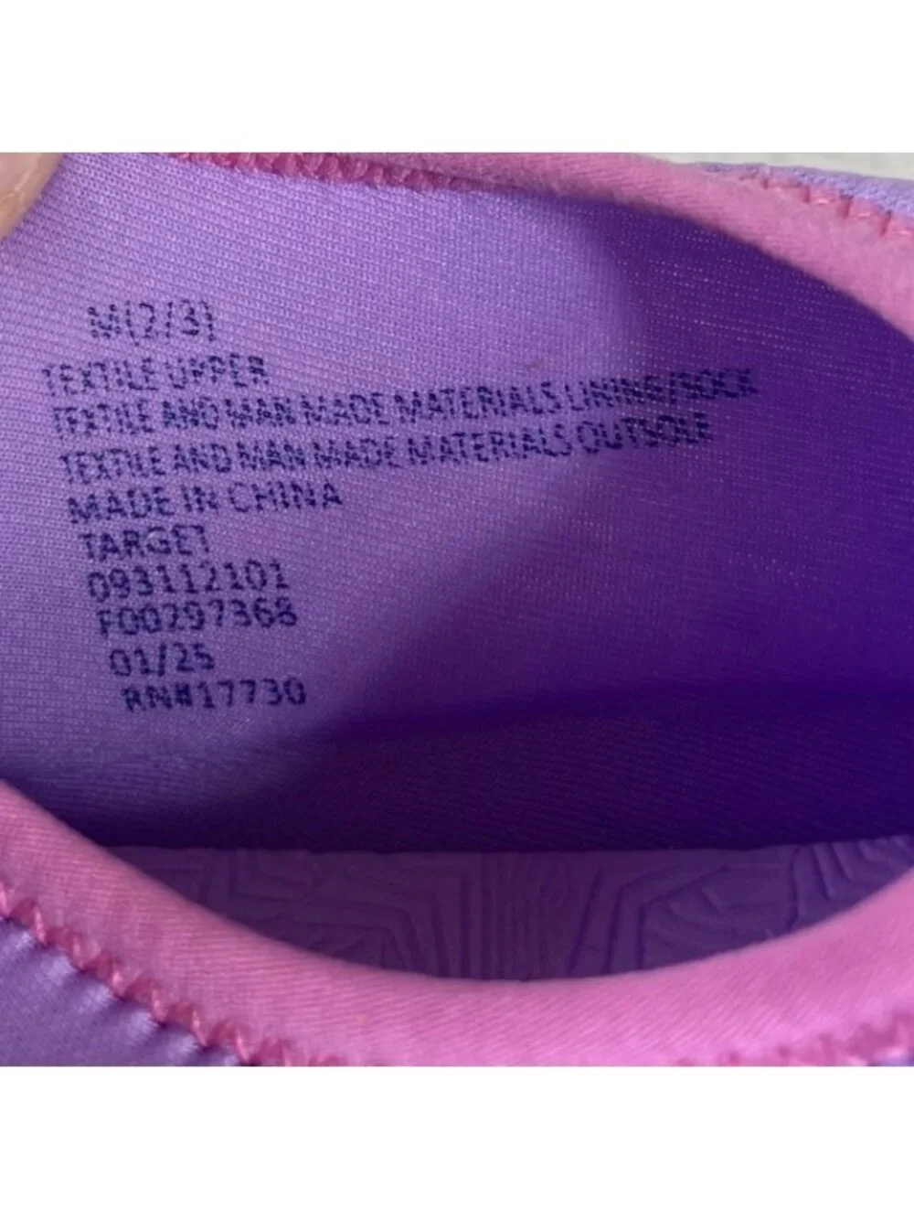 Cat & Jack‎ Water Shoes Kids Medium 2/3 Purple New Flexible Sole Summer